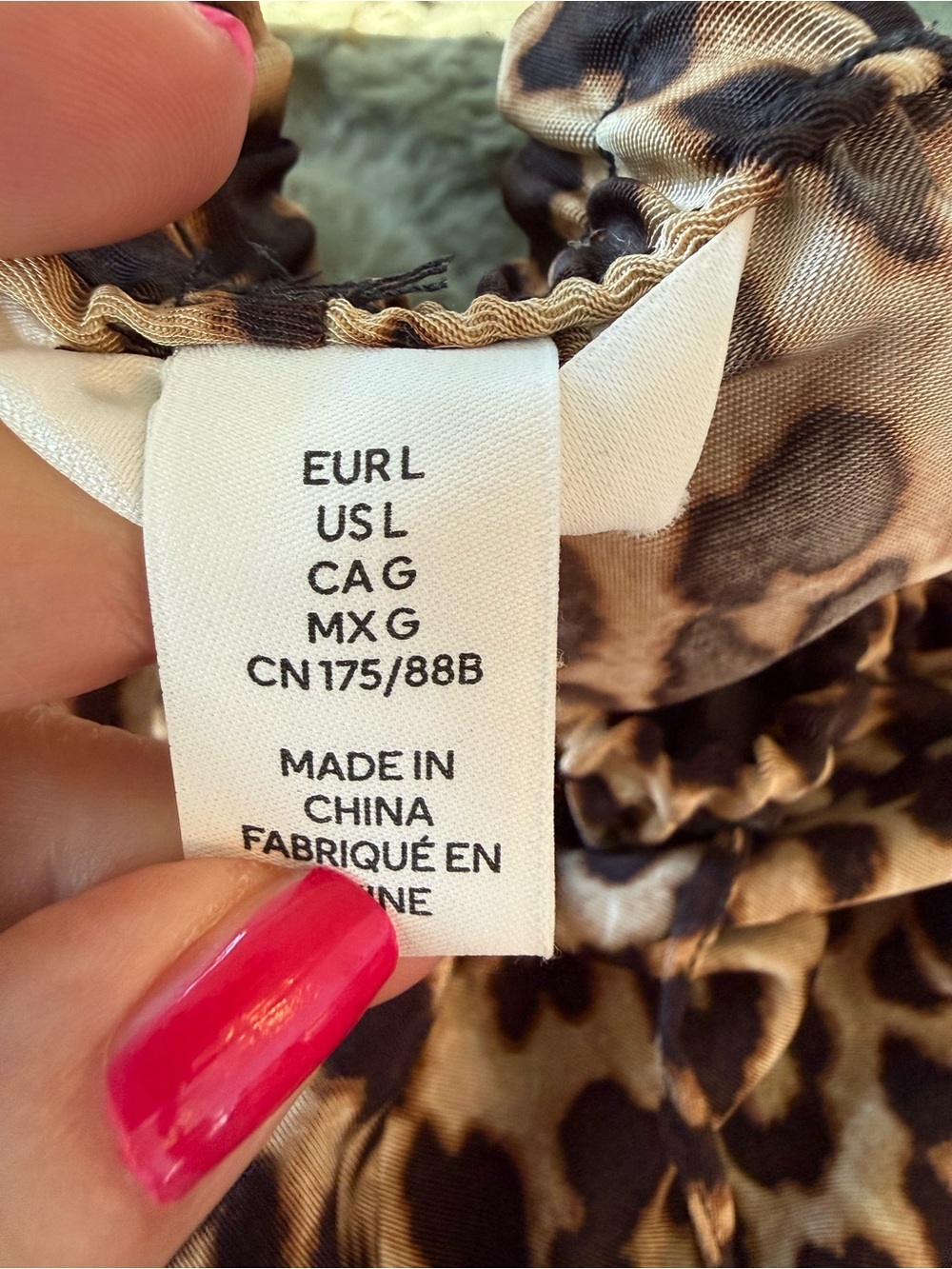 H&M Leopard Print Wide Leg Pants in Brown and Black Size Large - Picture 5 of 6
